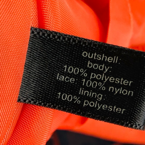 NWOT Sz 10 The Limited Orange/Black Lace Skirt - Picture 6 of 7